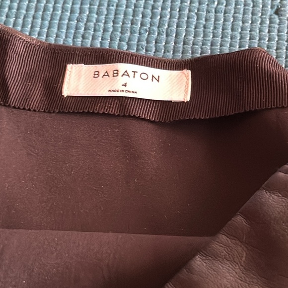 Aritzia Babaton Black Faux Leather Mini Skirt 4 - Picture 6 of 8